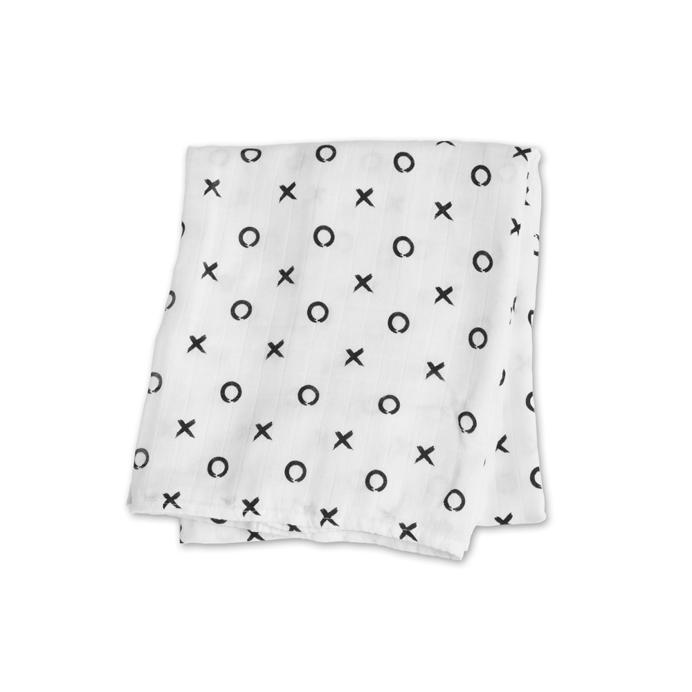 Image Lulujo swaddle bamboo 120x120 - Hugs & Kisses
